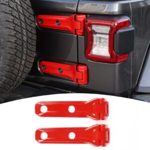 JeCar Red Tailgate Hinge Cover Trim for 2018-2024 Jeep Wrangler JL & Unlimited