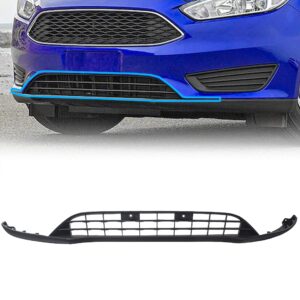 ECOTRIC Front Bumper Valance Lower Grill Compatible with 2015-2018 Ford Focus W/O Sport Model Without Ecoboost Pkg Replacement for F1EZ17626A Lower Lip Chin Grill Grille Spoiler Panel