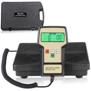 ZENY Refrigerant Scale Charging Recovery Freon Scale with Case, 220 LBS High Precision Electronic Digital Recovery Weight Scale for HAVC