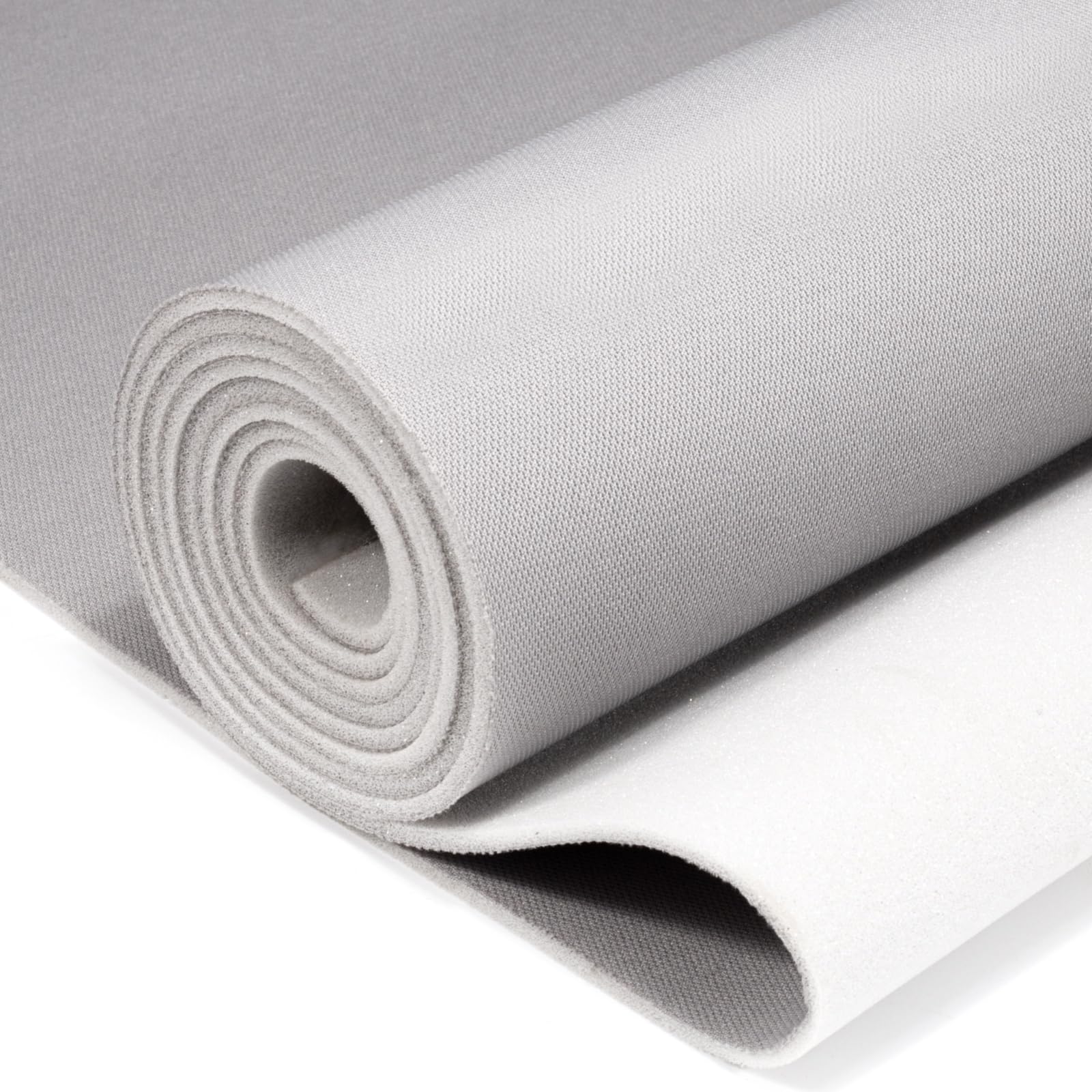 Babnecl Auto Headliner Fabric 96" L Γ 60" W Mesh Type with Foam Backing - Tube Packaging - Gray Interior Replacement Material for Car/Truck/SUV/RV Roof - Home Repair/DIY Headliner Material