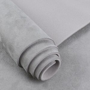 YOKKIP Grey Suede Headliner Fabric - 96" L × 60" W Auto Head Liners, Fabric Tube Packaging with Foam Backing for Cars, Trucks, SUVs, RVs, Boats - Home Repair/DIY Headliner Material