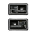 Gledewen Interior Door Handles (Pair), Compatible with Jeep Wrangler 1987-1996 YJ, 1997-2006 TJ, Inside Front Left Driver & Right Passenger Side | Replaces# 79540, 79541 Inner Handle Set