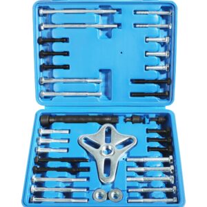 Qziulr Zlirfy 46pcs Harmonic Balancer Puller Set,Flange Type Gear and Crank Puller,Power Steering Pulley Puller Installer Tool Set,Use with Harmonic Balancers,Crankshaft Pulleys and Gears
