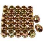 Set of 32, 14mmx1.5 OEM Factory 8 Lug Wheel Nuts Replacement for Sliverado Sierra 2500HD 3500HD Yukon Avalanche Suburban Express 2500 C2500 K2500 M14x1.5 Studs with 8 Lug Wheel