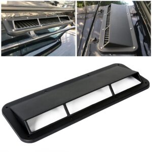 ECOTRIC Cowl Vent Scoop Compatible with 1978-1995 Jeep CJ Wrangler YJ Air Vent Scoop Ram Air Induction Hood Scoop Ram Replacement for 13307.01