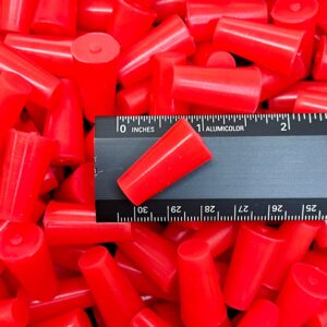 High Temp Masking Supply .375" x .562" (3/8 x 9/16) Silicone Rubber Plugs - Tapered Stoppers for Powder Coating, Painting, Automotive, Crafts, DIY - Non-Toxic, Flexible, Reusable STP107 (100 Pack)