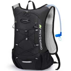 Lightweight Hydration Backpack, Running Backpack with 2L Water Bladder, Hydro Water Daypack for Cycling Hiking Rave for Men Women