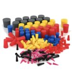 High Temp Masking Supply 235 Piece Silicone Rubber Plug Set - Sizes 1/32" to 1" - Tapered Stoppers for Powder Coating, Painting, Ceramic Coating, Sealing Holes - Non-Toxic, Flexible, Reusable