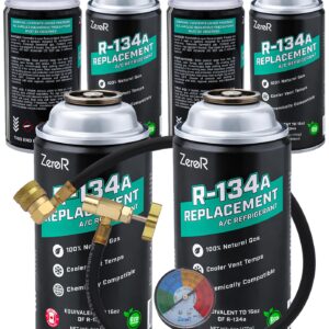 ZeroR AC Refrigerant Recharge Kit | R134a Replacement | Tool for Cans with SSV (6)