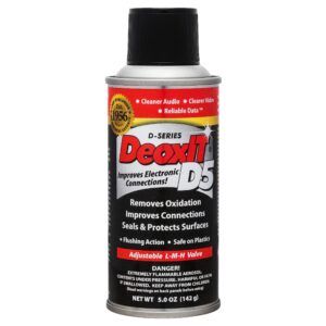 Hosa CAIG Laboratories D5S-6 CAIG DeoxIT Contact Cleaner, 5 Spray, 5 Oz