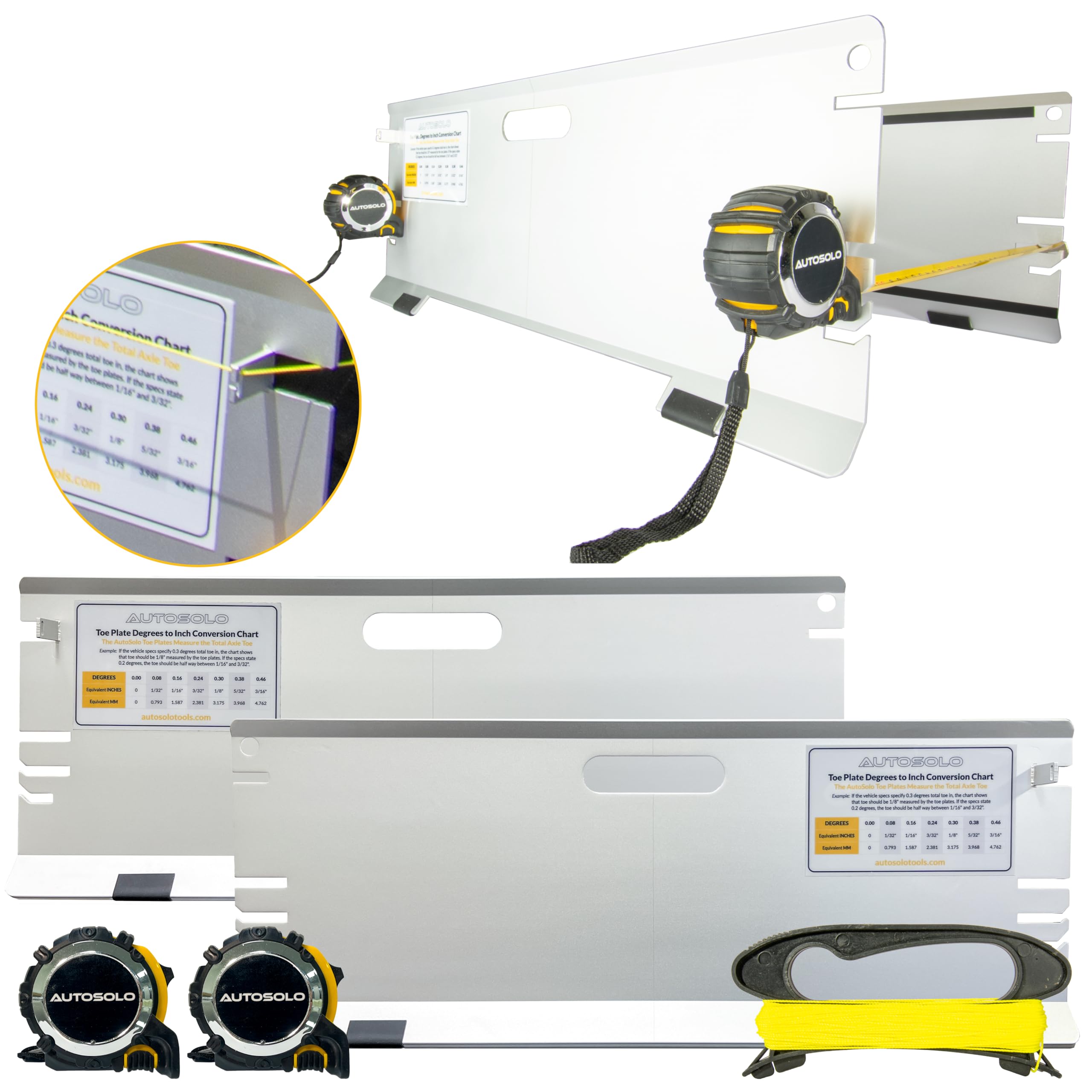 3-in-1 Toe Alignment Plates - Wheel Alignment Tool Kit for Toe, Steer Ahead, and Thrust Angle Adjustment - Alignment Toe Plates for Wheel Alignment