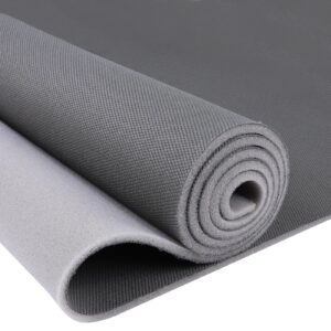 SBWLKJ Headliner Fabric Mesh Type 60" W×98" L with Foam Backing Headliner Material Car Roof Upholstery Fabric for Automotive Truck RV Boat Home Replacement DIY, Dark Gray