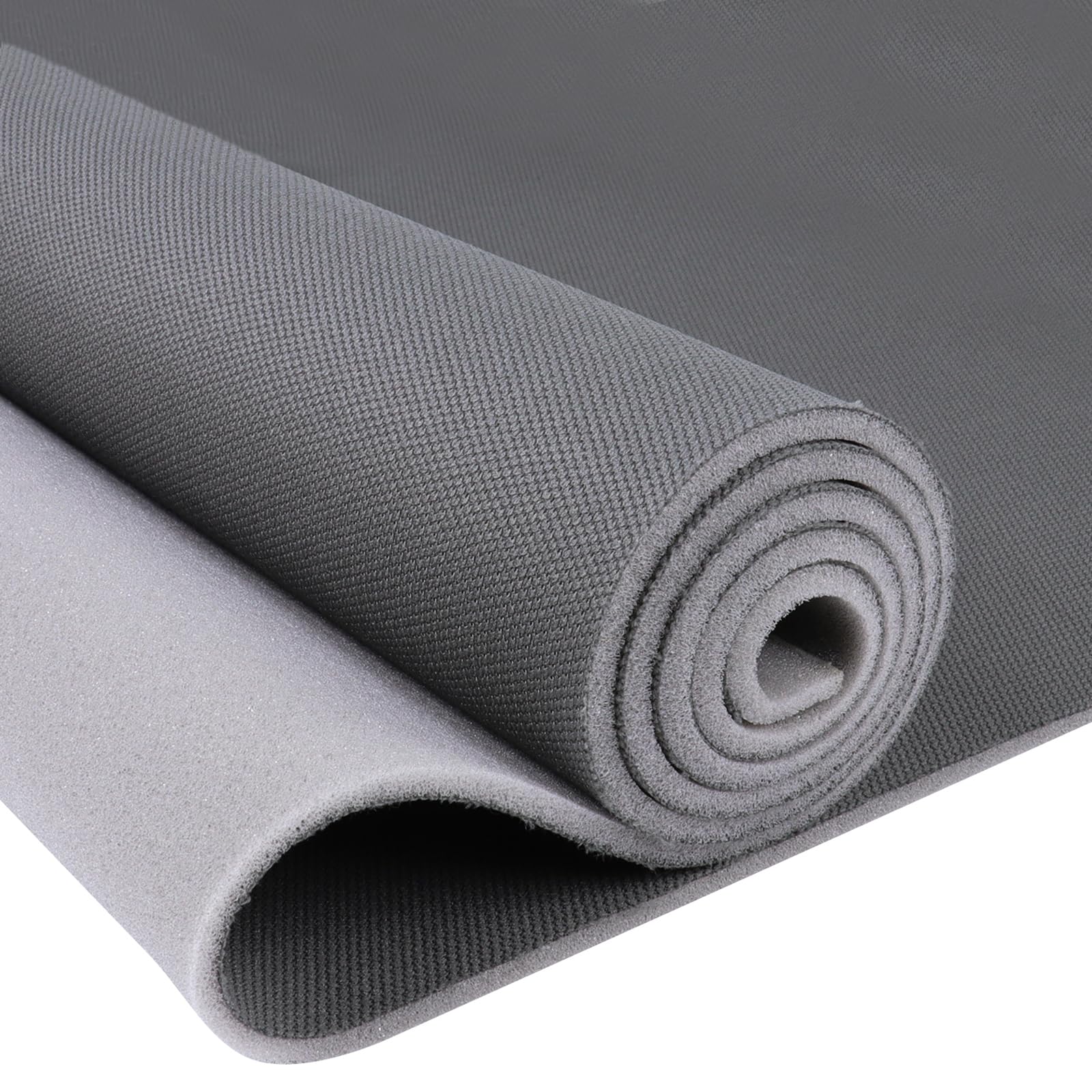 SBWLKJ Headliner Fabric Mesh Type 60" W×98" L with Foam Backing Headliner Material Car Roof Upholstery Fabric for Automotive Truck RV Boat Home Replacement DIY, Dark Gray