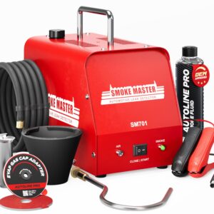 *2025 New Model* Automotive High Volume Smoke Machine - EVAP Leak Detector with Built-in Air Compressor - Model 701 – EVAP Vacuum Exhaust Smoke Detector Tools Kit - Red