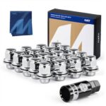 Orion Motor Tech M12x1.5 Lug Nuts, 12x1.5mm Mag Wheel Lug Nuts Compatible with Toyota Avalon Camry Corolla Highlander RAV4 Sienna Matrix Prius Venza Crown OEM Factory Wheels, Set of 20