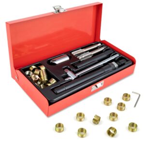 SENNMONN M14x1.25, 9.4mm&15mm Insert Qty 20 Spark Plug Thread Repair Kit, Thread Repair Kit with Storage Case