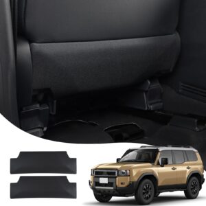 LaIIker 2 Pcs Rear Seat Anti-Kick Pad for 2024 2025 2026 Toyota Land Cruiser 250 1958 First Edition Prado Lc250 J250 Black TPE Protective Panel Interior Modification Accessories (Seat Anti-Kick pad)