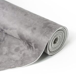 ZCHLPTZUP Suede Auto Headliner Fabric 120" L × 60" W with Foam Backing - Dark Gray Interior Replacement Material for Car/Truck/SUV/RV Roof, Tube Packaging - Home Repair/DIY Headliner Material