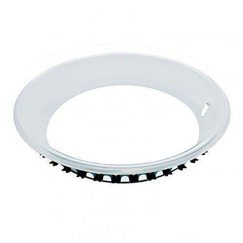 United Pacific A6141 - Wheel Side Ring - 15" Polished Stainless Steel Wide Style Universal Beauty Rim (4/Set)