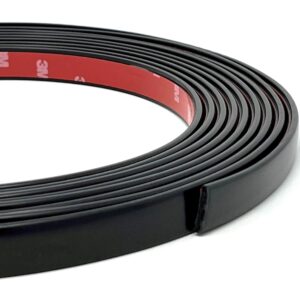 5/8" Flat Universal Colored Wheel Well Stick On Trim (Black, 100 Feet)