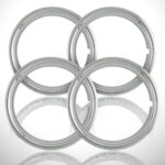 4-pack of 15' Chrome 1 1/2' Deep Wheel Rings