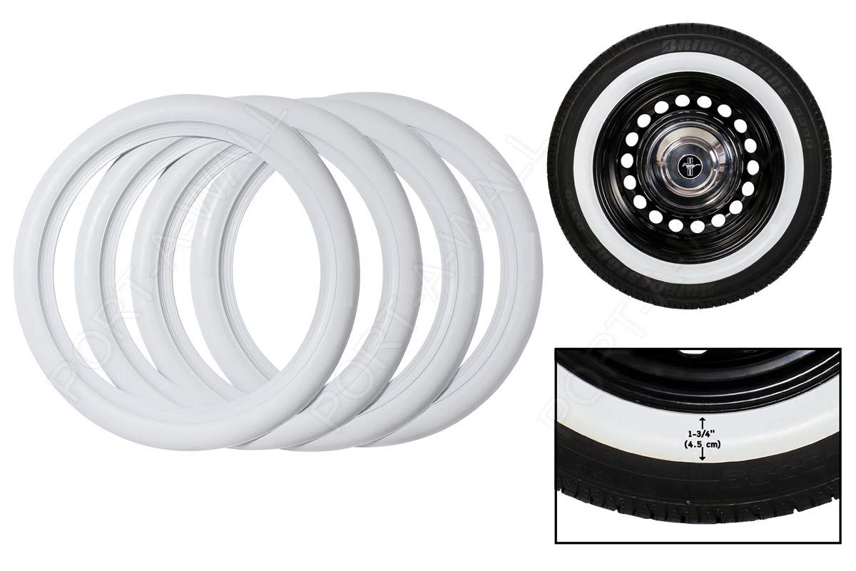 15" White Wall Portawall Rubber Ring Insert Trim 4Pc.Beetle 356