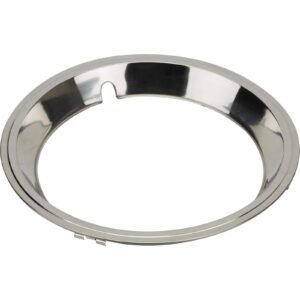 14x6 Rally Wheel Stainless Steel Replacement Trim Ring, Polished Factory-Correct Reproduction with Original Style Mounting Clips Compatible with 1967-1969 GM