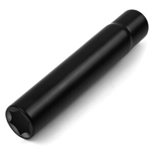 MIKKUPPA Spiked Lug Nuts Key - Soild Socket with 19mm Hex, Universal Spike Lug nuts Socket Key Replacement Tool for M14x1.5, M14x2.0, 9/16-18, 1/2-20, M12x1.5, M12x1.25 One-Piece Spiked Lug Nut