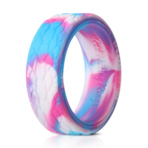 Rad Racing Rings - Silicone Tire Tread Ring or Wedding Band for Car Guys and Gals and Motorsports Enthusiasts | Lightweight, Comfortable, and Safe for Steering Wheels | Mechanics and Tradespeople (Tot