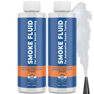 Smoke Fluid Solution for Automotive Smoke Machine Testing - [2 Pack] Made in USA - 16oz Liquid Smoke Refill Designed for Automotive Testing - EVAP, Vacuum, Fuel, Intake, Exhaust, Turbo Systems & More