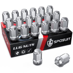 Sposuit M12x1.5 Lug Nuts - Replacement for 2010-2019 Chevrolet Cruze, 2005-2009/2018-2024 Equinox, 1997-2012/2016-2024 Malibu, 2013-2024 Trax - Closed End Chrome Lug Nut(20 Pcs)
