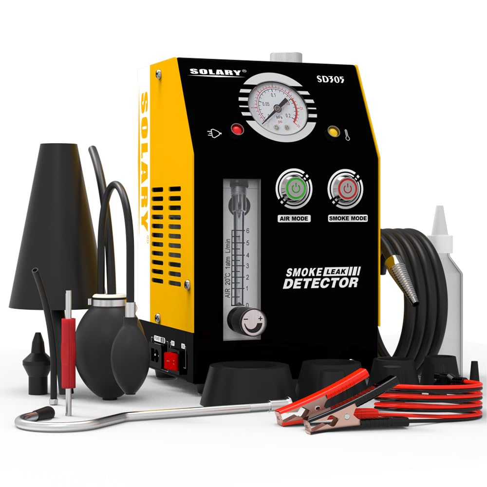 Evap Smoke Machine Leak Tester - 12V DC Vacuum Smoke Diagnostic with Built-in Air Pump
