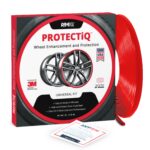 RIMiQ PROTECTiQ Universal Wheel Protection - 1/4" Trim Easy to Apply with Automotive 3M Tape. 6 Colors - Fits Up to 24" Rims - Including Tesla - Red