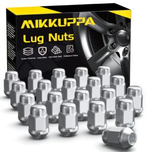 MIKKUPPA 20PCS M12x1.5 Lug Nuts, Replacement for Ford Fusion Focus Escape, Chevy Malibu Cruze Equinox, Honda Accord CRV Civic HRV, Jeep Compass Patriot Aftermarket Wheel Chrome Closed End Tire Nut