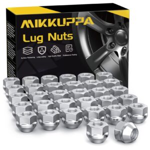 MIKKUPPA M14x1.5 Open End Lug Nuts - Replacement for Chevy Silverado GMC Sierra Ram 2500 3500 Wheel Lug Nut Set (Pack of 32)