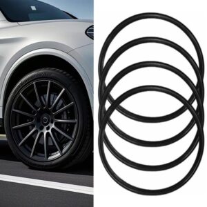 Car Wheel Rim Protectors Guard, 4-Pack 19 Inch ABS Automotive Wheel Anti-Scratch Protector, Wraping The Rim of The Wheel Hub, Strips for Curb Rash Prevention for Cars, Trucks, Tesla, Black