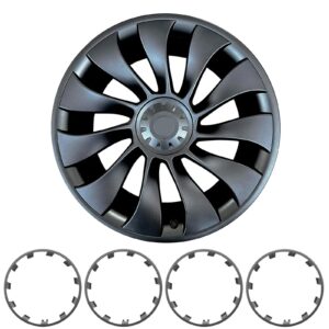 Wheel Rim Protector for Tesla Model Y Performance 21 Inch Überturbine Wheels All-in-one Car Tire Trim Rings Rim Case Hubcaps Wheel Cover 2020-2024 Model Y Accessories