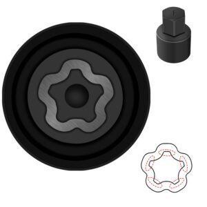 JEUCLEL F-Wheel Locking Nut Key Compatible with Toyota Models, Lexus, Tacoma, Wheel Lock Nut Socket Adapter, Anti-Theft Lug Removal Tool, Socket Remover Repair Tool