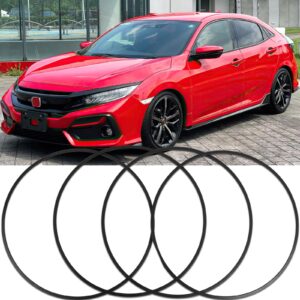 DREAMOTOR Wheel Rim Protector Set of 4, 18 Inch Alloy Rim Guards for Car Rims Compatible with Tesla Model 3 Mustang Explorer Honda CR-V Civic Toyota Corolla Camry Hyundai Mazda CX-5 Nissan Altima Kia