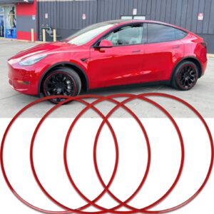 DREAMOTOR Wheel Rim Protector Set of 4, 20 Inch Alloy Rim Guards for Car Rims Compatible with Tesla Model Y 3 Honda CRV Corvette Toyota RAV4 Ford Mustang Mach-E Hyundai Audi A4 Q5 Benz Mazda CX-90 Kia