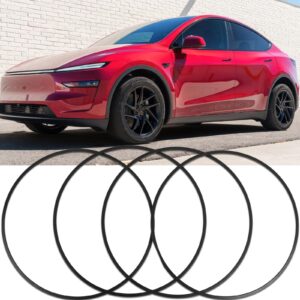 DREAMOTOR Wheel Rim Protector Set of 4, 19 Inch Alloy Rim Guards for Car Rims Compatible with Tesla Model Y 3 Honda CRV Toyota Camry Ford Mustang Mach-E Nissan Hyundai Audi A4 Mazda CX-90 Lexus
