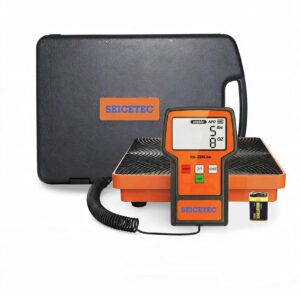 Refrigerant Scale 220 LBS HVAC Freon Scale, ±0.05% High Accuracy, 9"×9" Aluminum Platform, Electronic Refrigerant Charging Weight Scale for All Recovery Tanks, Portable Case, Battery Included