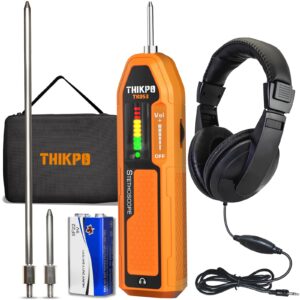THIKPO Electronic Mechanic Stethoscope Automotive Diagnostics Tool Kit with Adjustable Headset for Engine Noise, Dual Probes & EVA Case