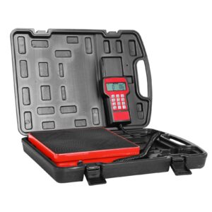 YELLOW JACKET Upgraded Refrigerant Scale 220 LBS HVAC Freon Scale High Precision Programmable Electronic Refrigerant Charging Weight Scale with Portable Case for Recovery Tanks