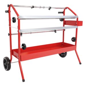 ALMULOO 36" Masking Paper Machine W/Storage Trays Masking Machine Steel Powder Coated+Chrome+Galvanized