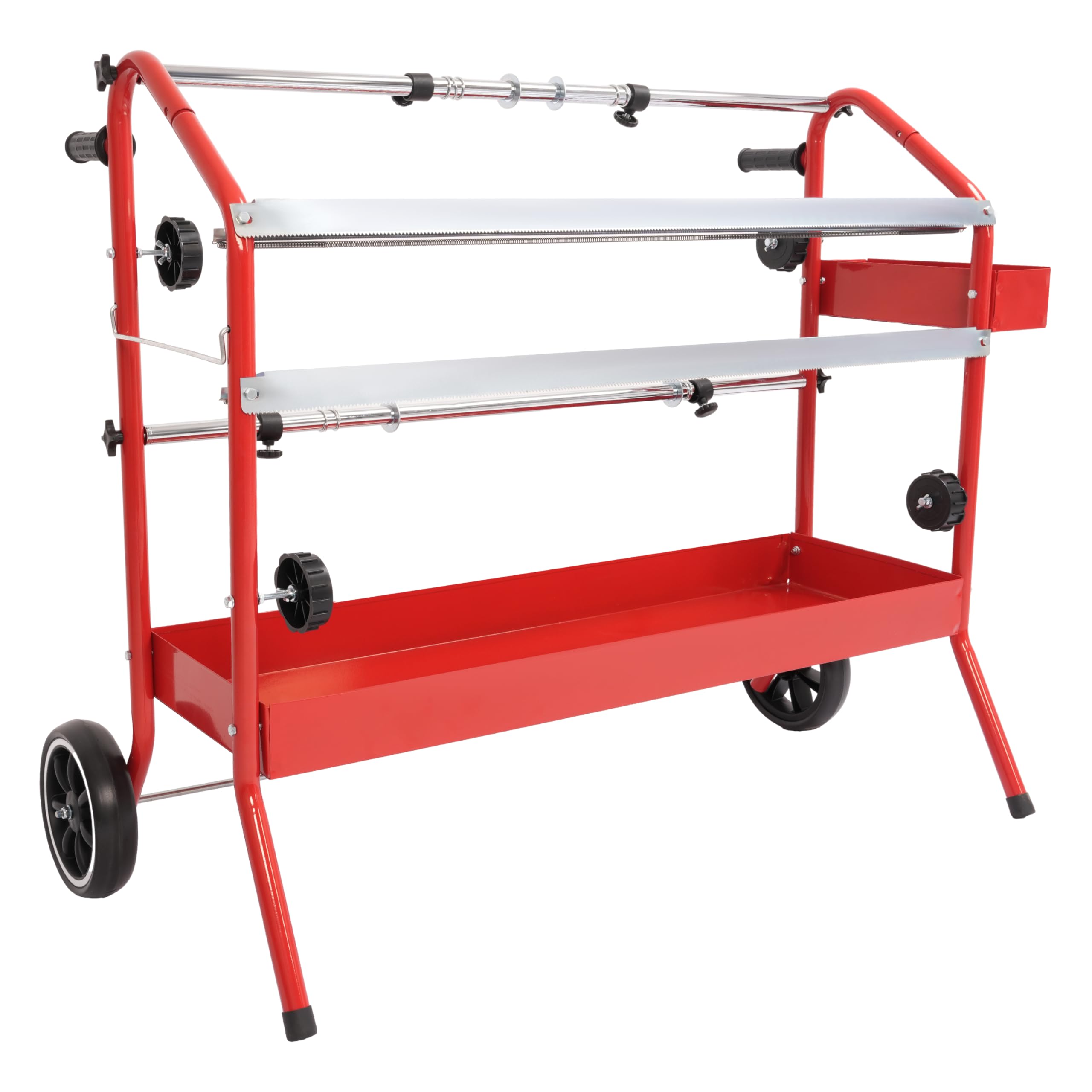 ALMULOO 36" Masking Paper Machine W/Storage Trays Masking Machine Steel Powder Coated+Chrome+Galvanized